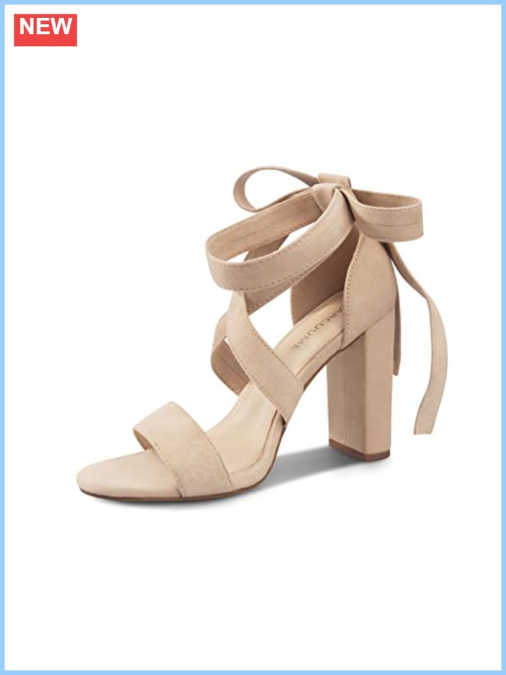 Women's Strappy Chunky Block Heel Sandals Lace Up Casual High Heels